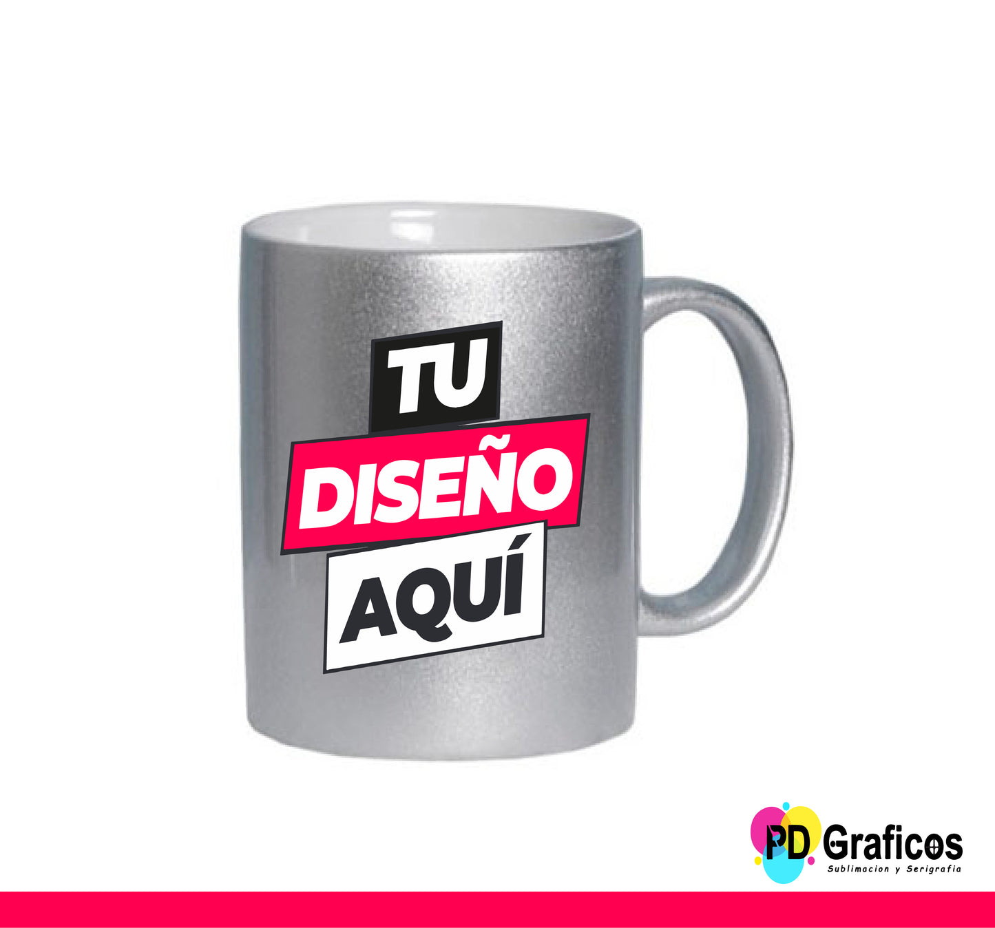 Tazas Doradas y Plateadas - Sublimadas