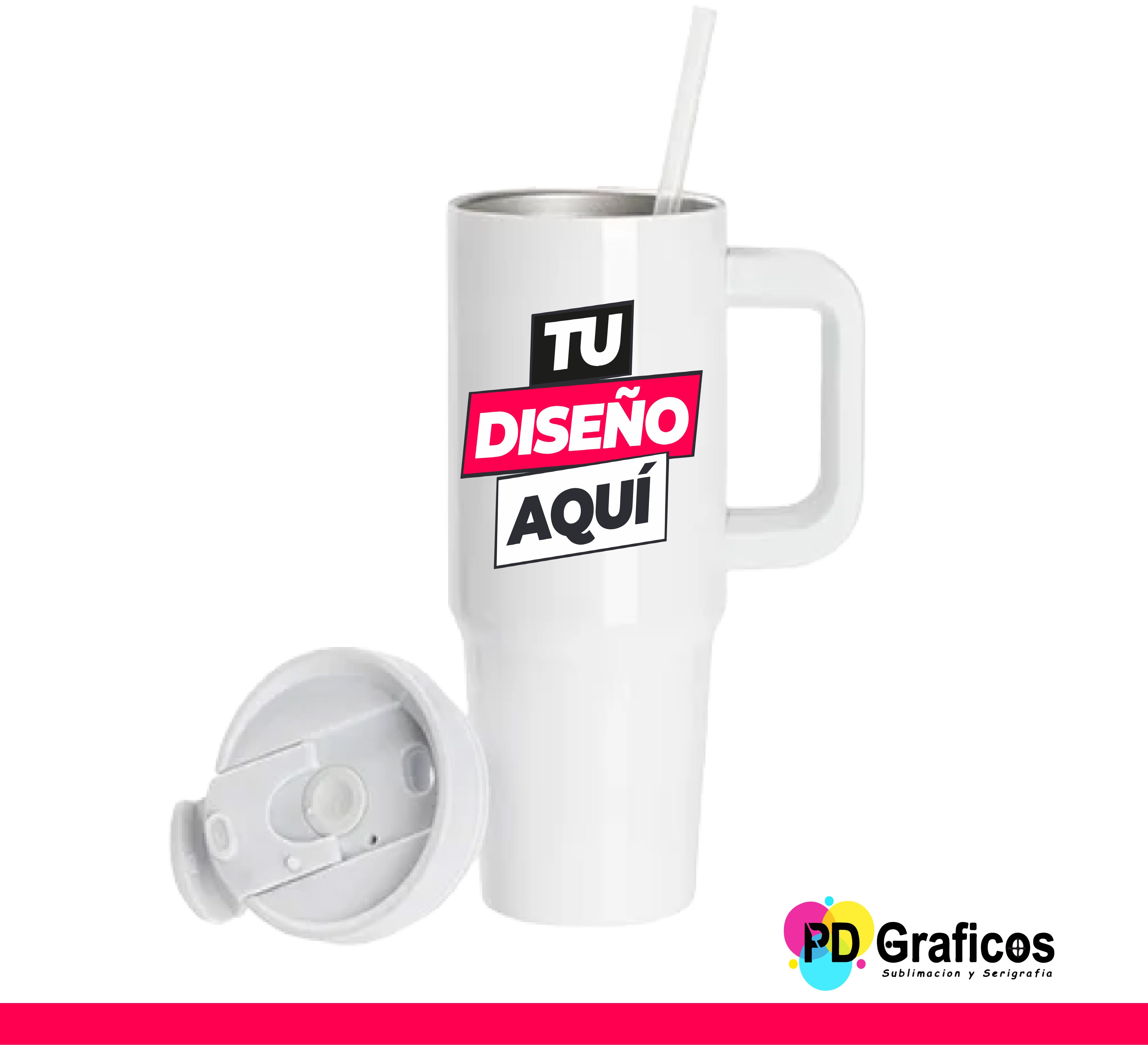“Vaso Térmico Personalizado con Asa – 20oz