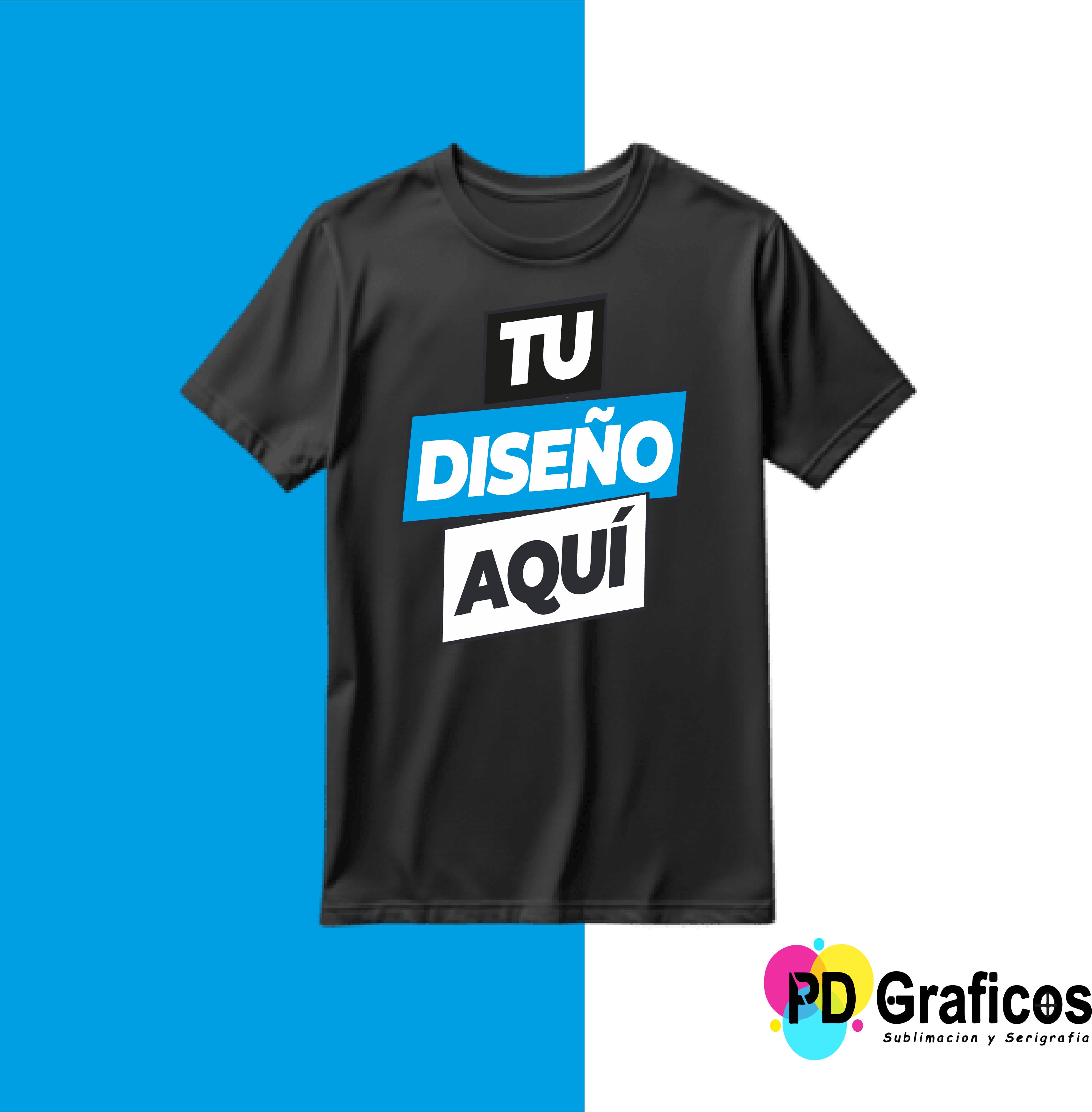 Camiseta Negras Personalizada en Poliéster – Sublimación
