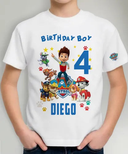 Camiseta Blancas Para Cumpleaños en Poliéster – Sublimación