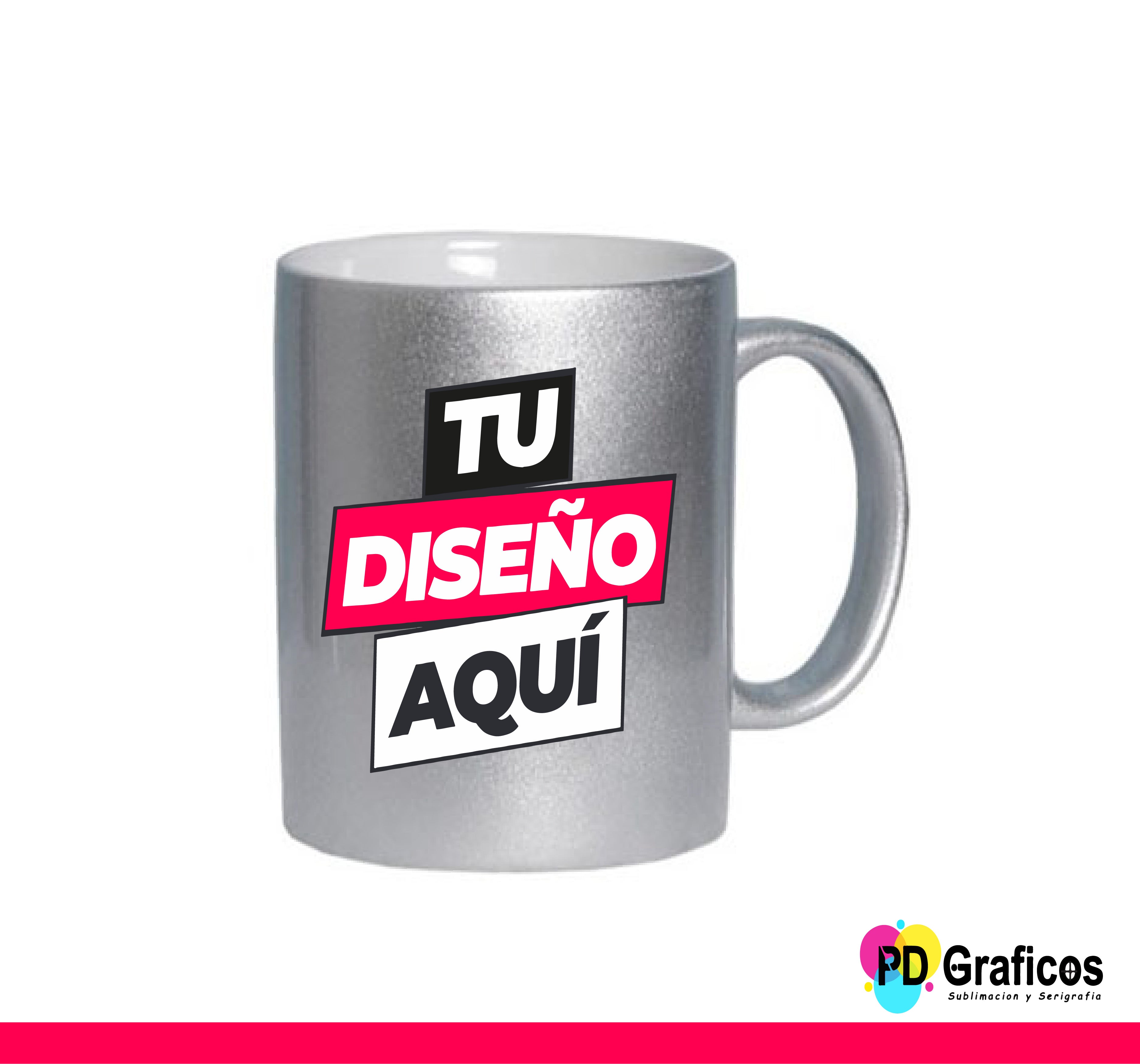 Tazas Doradas y Plateadas - Sublimadas