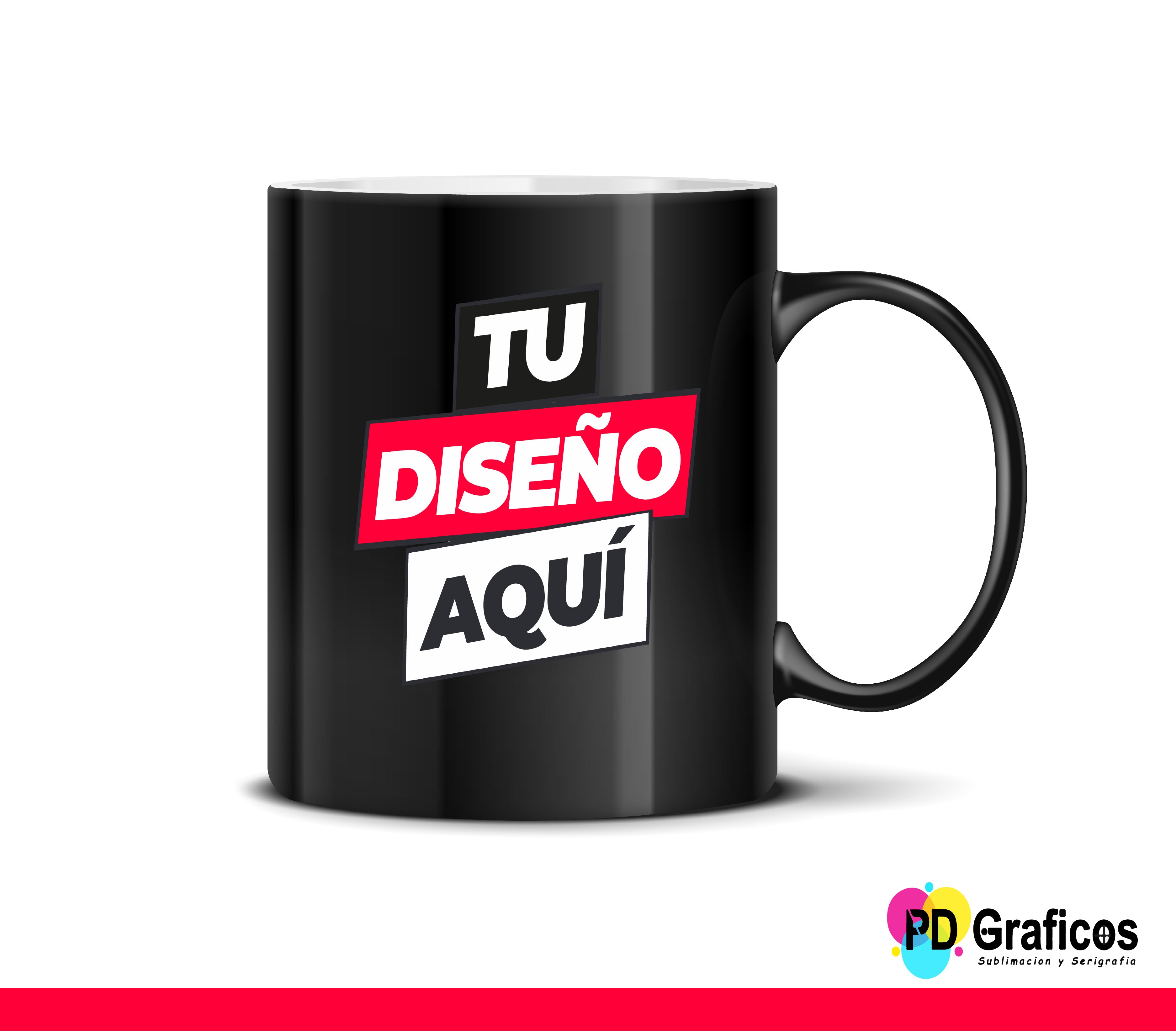 Taza Mágica Personalizada – Color Negro